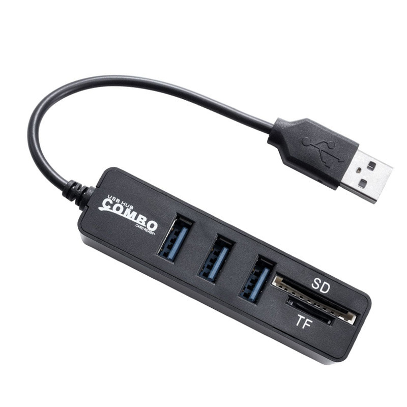 new combo three usb multi-function card reader usb hub2.0 splitter usb combo