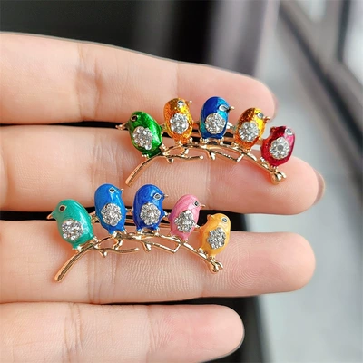 cartoon cute colorful 5 bird: Yaxa sancaqları