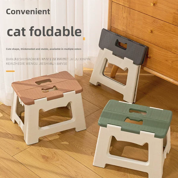 New portable foldable stool stall plastic chair train folding outdoor portable fishing small bench