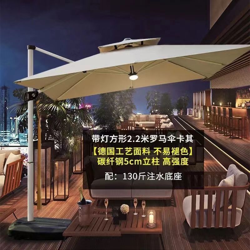 Outdoor Sun Protection Parasol Courtyard Terrace Garden Large Sun Umbrella Outdoor Balcony Stall Villa Vinyl Roman Umbrella
