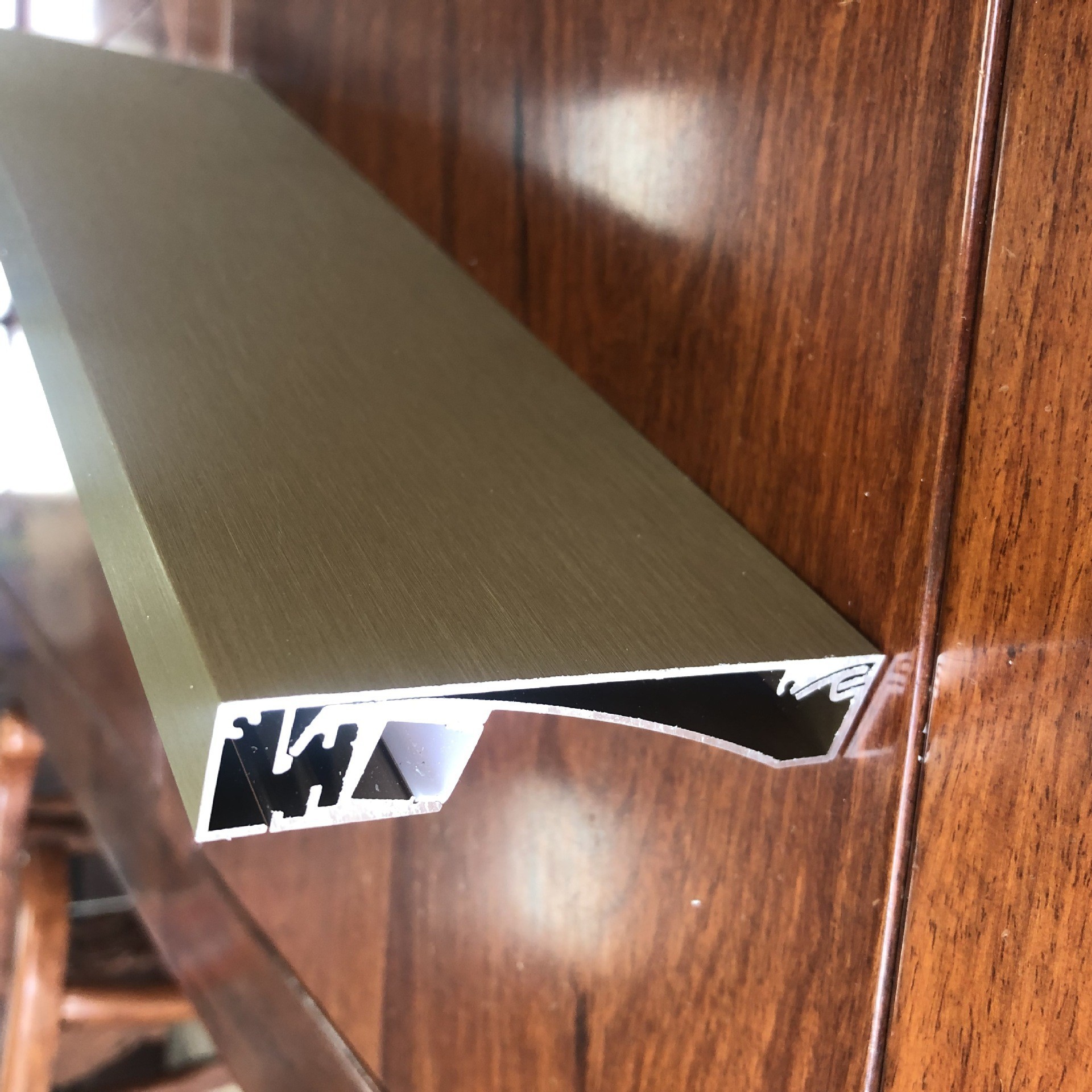 Perfil de aluminio para tiras de luz LED, carcasa lineal para iluminación, línea de zócalo luminosa, perfil de aluminio oculto para zócalo, kit de perfil de aluminio