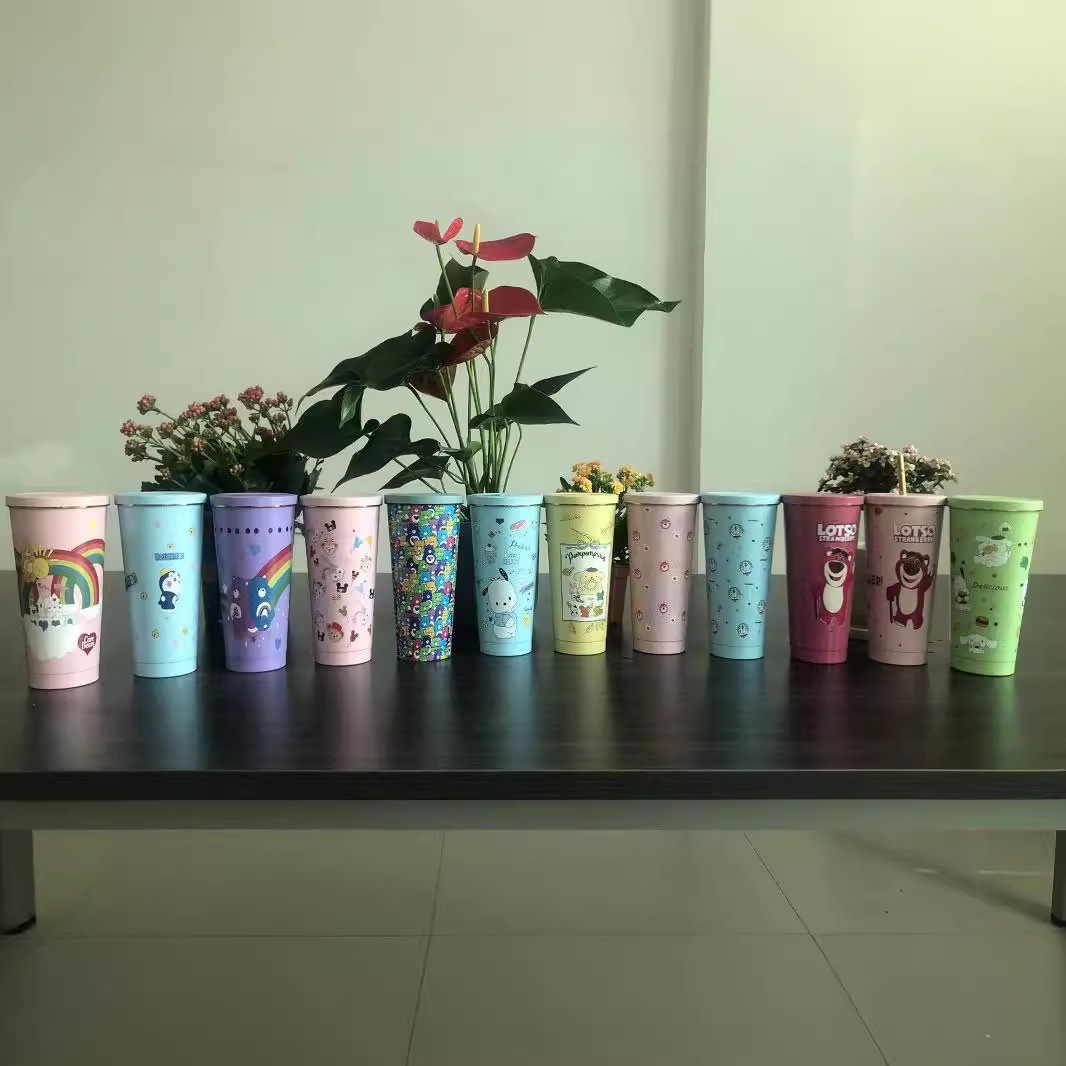 Taza de paja de gran capacidad taza de vacío directa de fábrica de doble capa de vacío de acero inoxidable taza de café portátil en stock Generación de pelo