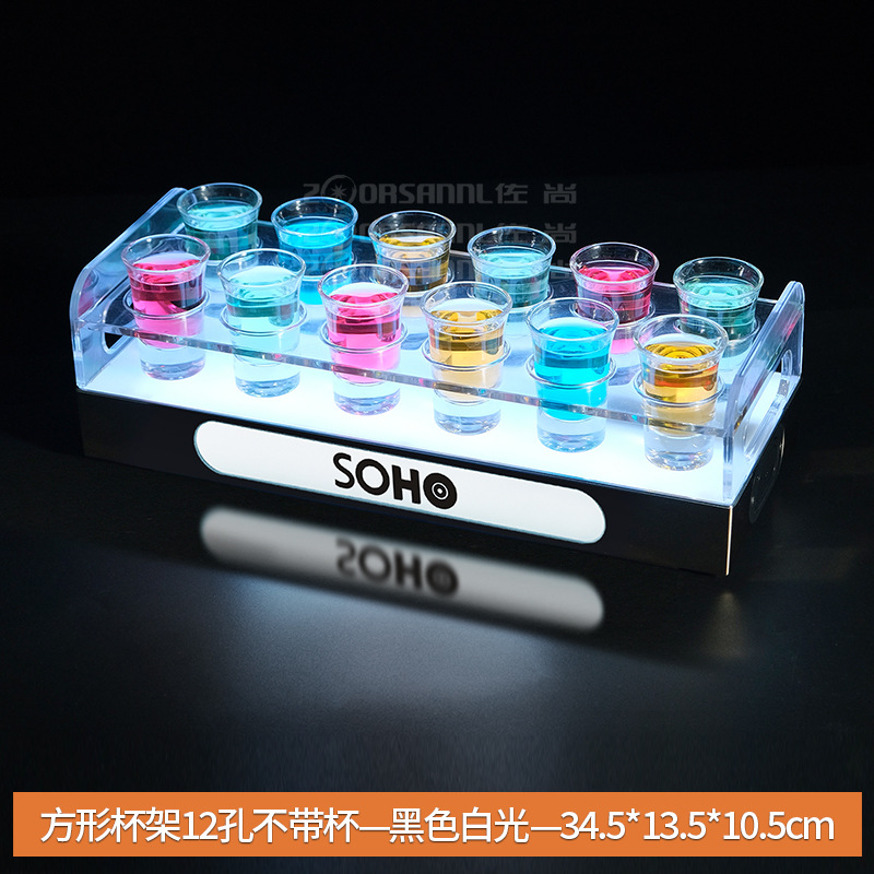 Fabricantes al por mayor barra KTV soporte de copa de bala luminosa soporte de copa de cóctel giratorio soporte de cóctel luminoso LED nocturno