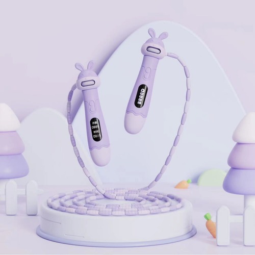 Children's Bamboo Jump Rope Kindergarten Pattern Soft Bead Beginner Jump Rope Cartoon Adjustable Primary School Student Jump Rope Wholesale