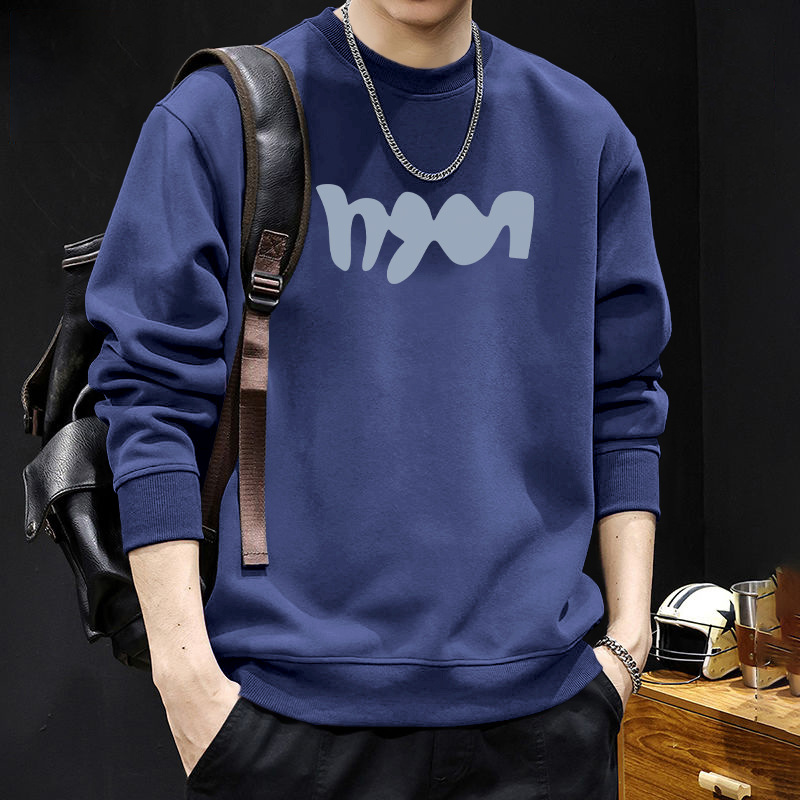 Suéter blanca de cuello redondo para hombres de otoño in tide marca de tendencia nuevo estilo de primavera y otoño suelta chaqueta versátil