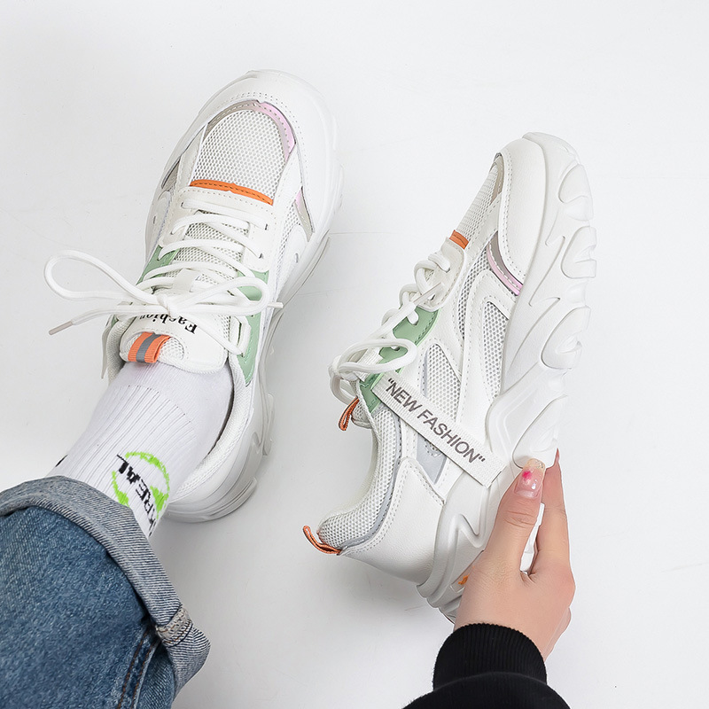 Zapatos estilo Dad para mujer, primavera 2022, nuevos, con suela gruesa, que aumentan la altura, zapatillas versátiles, estilo coreano, modernos, informales, 7788