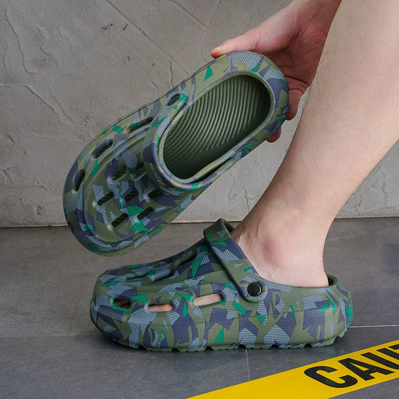 Мужские дышащие и удобные однотонные модные повседневные универсальные сабо весна-лето 2025 года