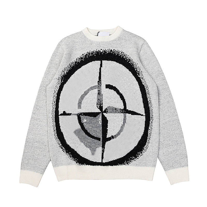 Autumn and Winter American Couple Jacquard Men's and Women's Loose Trendy Round Neck Knitwears Warm Pullover Knitwears Autumn and Winter American Couple Jacquard Men's and Women's Loose Trendy Round Neck Knitwears Warm Pullover Knitwears