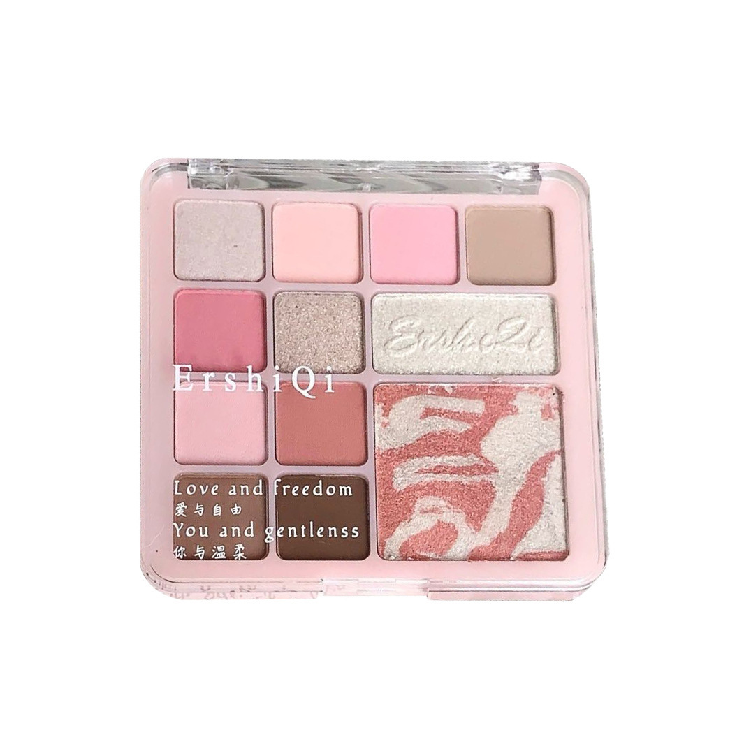 ErshiQi YAK polvo niebla disco integral perlado matte tierra sombra de ojos blush alto brillo maquillaje al por mayor