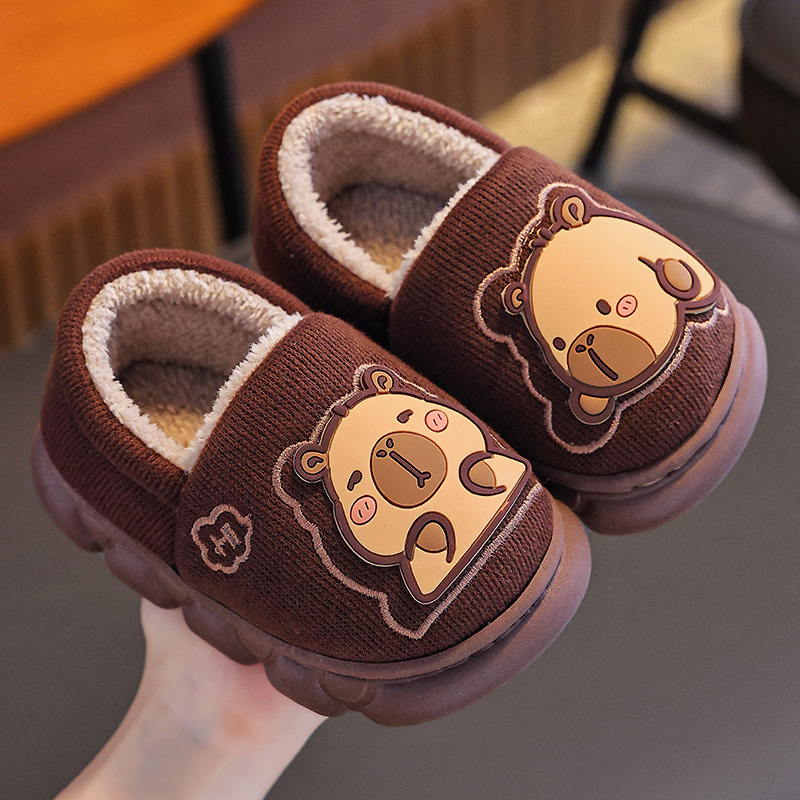 Bolsos de invierno para niños, zapatos de tacones de algodón para niños, zapatillas de algodón para niños mayores, zapatillas de algodón para niños con suela gruesa