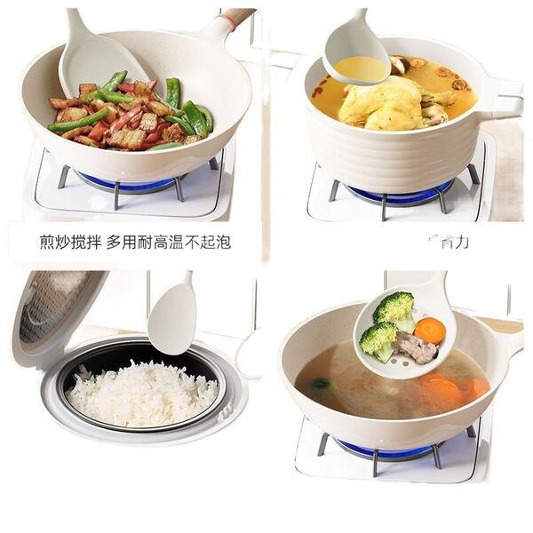 Wholesale gray and white two-color silicone spatula spoon household…