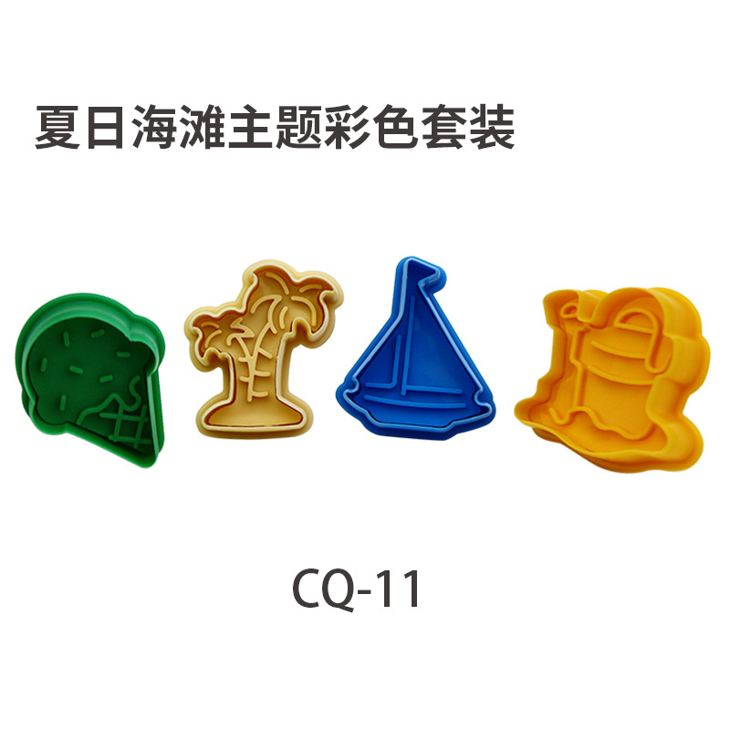 Molde de galletas de dibujos animados del fabricante, cortador de plástico 3D con resorte, molde para Pascua, Navidad, Halloween image 22