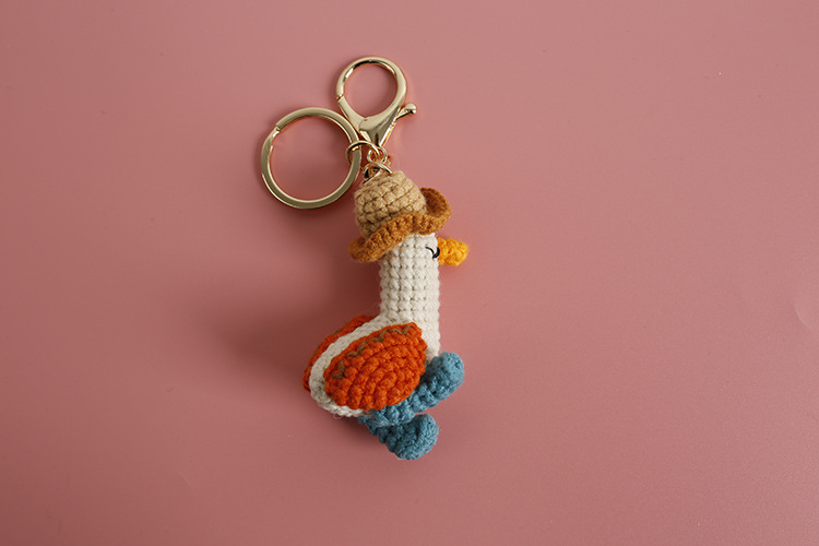 38g Weight Bag Pendant, Keychain Classification 1 Piece Quantity Casual, Daily Occasion yarn Material Duck Pattern Unisex Gender Cute Style 1 Piece Cute Duck Yarn Unisex Bag Pendant Keychain 2
