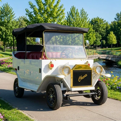 Golf Cart with 5-8 Seats for Real Estate Offices, Sightseeing Areas, and Shuttle Services; Vintage Electric Classic Car; Sightseeing Vehicle (Elektrikli qolf avtomobilləri)