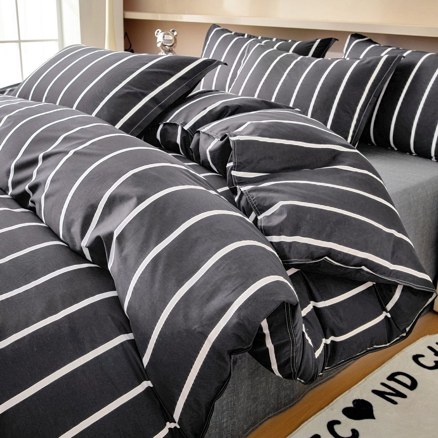 100% algodón cubierta de edredón de una sola pieza 1.5 invierno minimalista hombre 150x200x230 edredón para el hogar