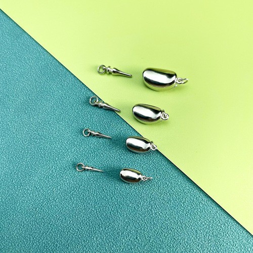 Pure silver pearl buckle accessories with bracelet necklace ingot buckle semi-finished oval jewelry buckle head wholesale