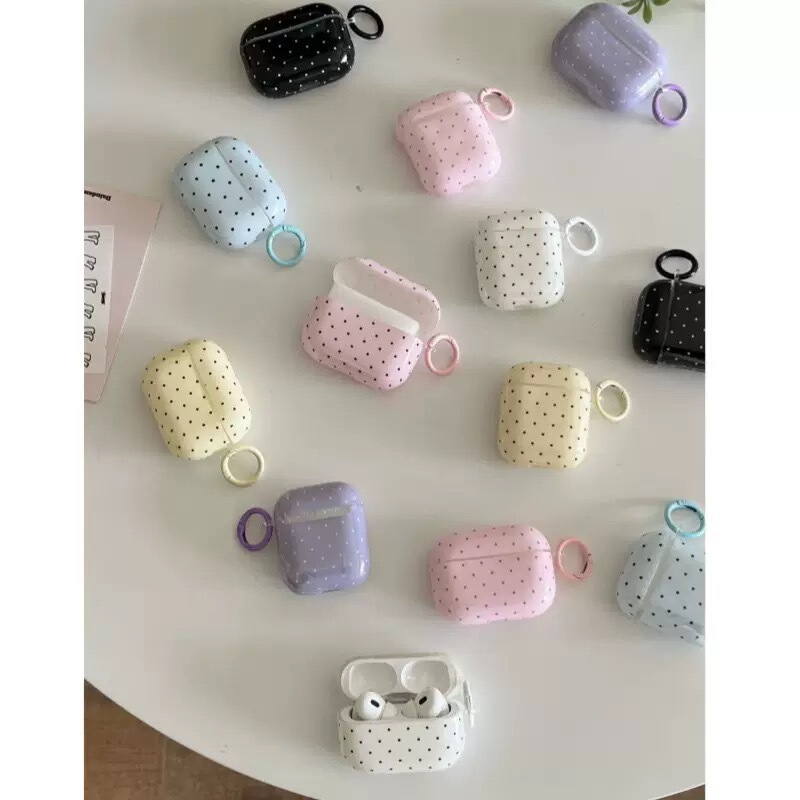 Multi-Color Gray and Pink Polka Dots Suitable for Apple Airpodspro3 Bluetooth Earphones 5 Protective Cover Soft Earphone Case 4Th Generation Pro Multi-Color Gray and Pink Polka Dots Suitable for Apple Airpodspro3 Bluetooth Earphones 5 Protective Cover Soft Earphone Case 4Th Generation Pro