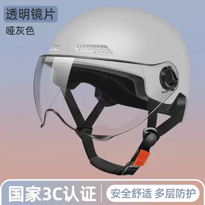 Motosiklet kaskı (dəbilqə) – Certified Electric Scooter Helmet, Unisex - 3c-certified-ice-crystal-gray-transparent-short-lens