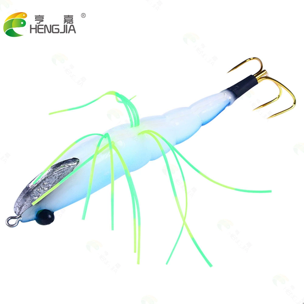 HENGJIA/亨嘉 New wooden shrimp box 12CM/17.2G simulated shrimp bait 10 color lure bait