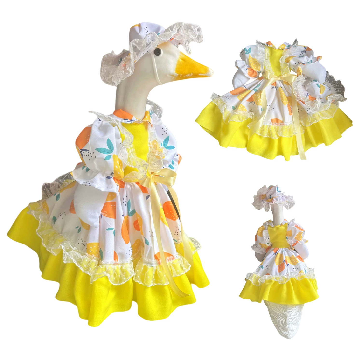 Кросс-бордерная одежда для гуся 2024 новый большой белый гусь костюм Лолиты 140г