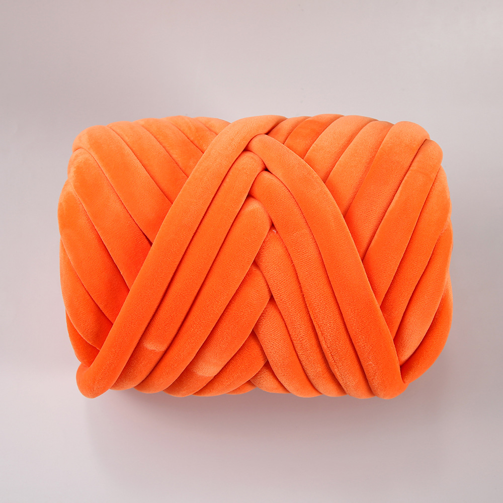 Terciopelo ultra grueso islandés hilo de lana relleno de algodón grueso tejido a mano DIY almohada bolsa línea de choque bebé