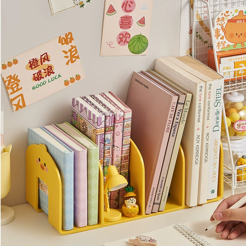 Бытовая стойка для хранения книг держатель для офисных файлов книжная стойка утолщенный пластиковый держатель для файлов мультяшная книжная решетка