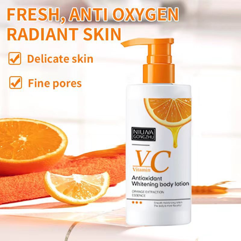 Factory Direct VC Loción corporal Vitamina C Hidratante Hidratante e Hidratante Piel Fragancia duradera Comercio exterior