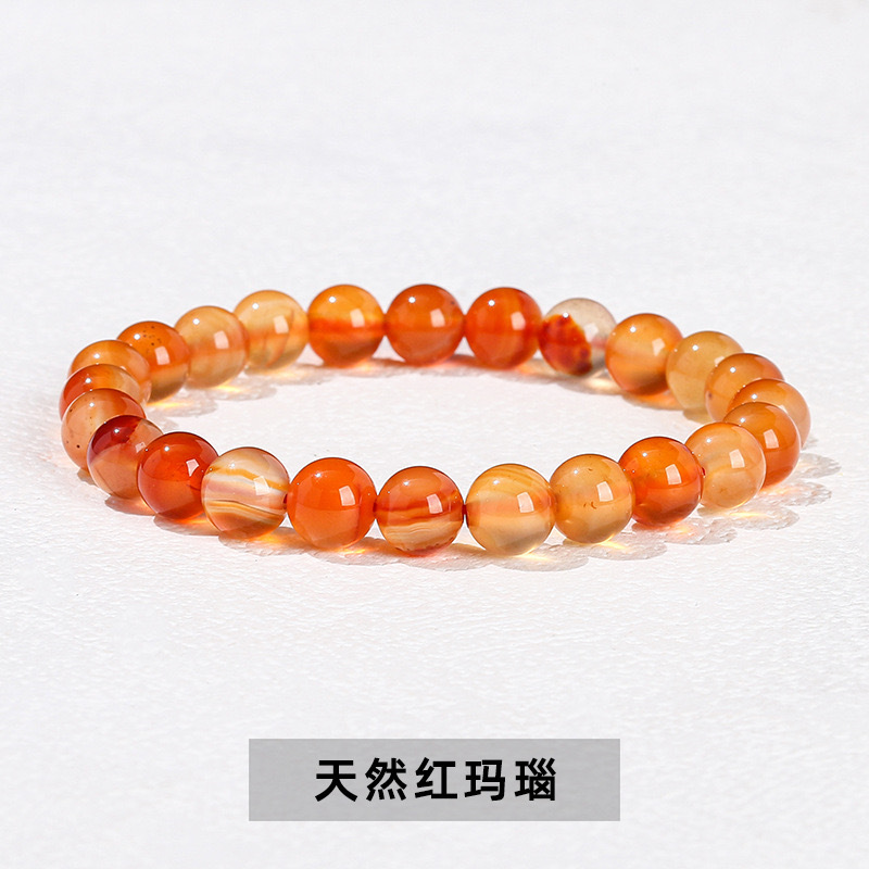Natural red agate bracelet
