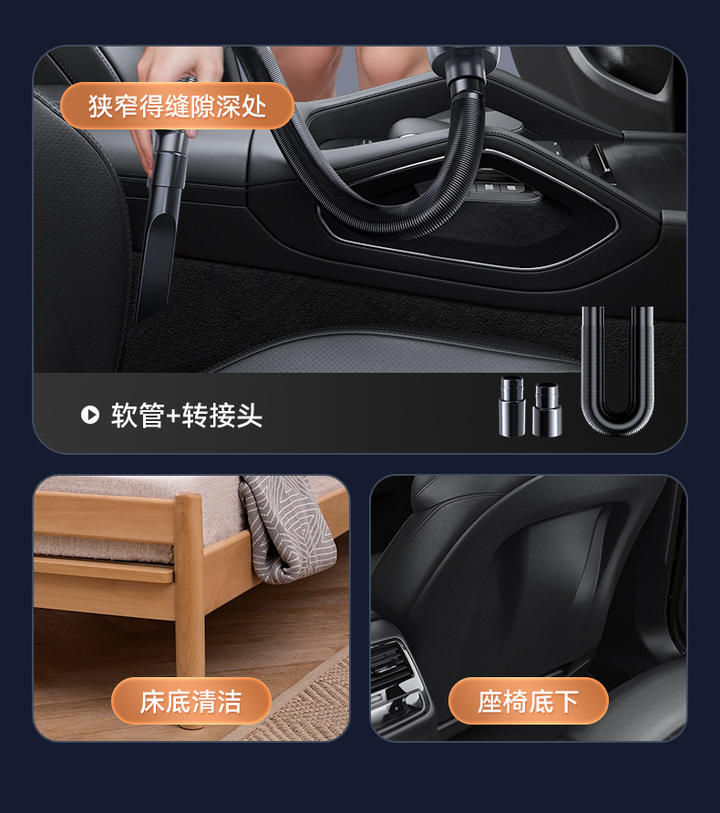 Wireless Car Vacuum Cleaner High Power Brushless Portable Charging Handheld Vacuum Cleaner Blow and Suction Dual Purpose Vacuum