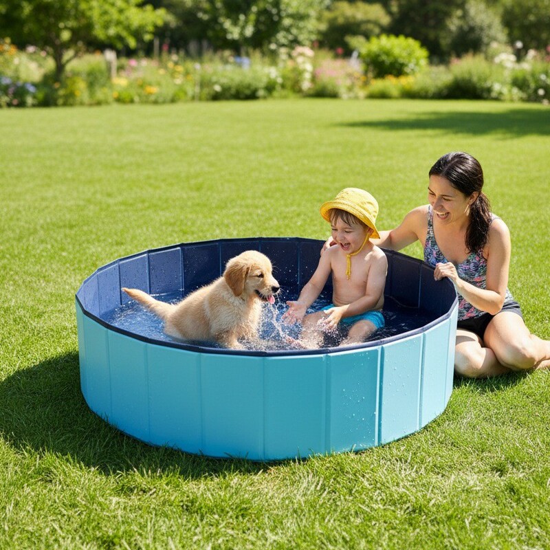 Swimming Pool, Children's Pool, Outdoor Swimming Pool, Pet Bathing Basin, Foldable Cat Litter Box, Pet Bathing Basin, Dog Pool