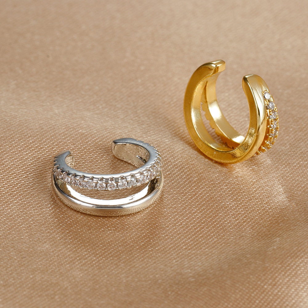 5g Weight None Ear Needle Material Ear Cuffs Classification 1 Piece Quantity Daily Occasion Copper Material C Shape Pattern All Seasons Season Women's Gender Plating Design Classic Style Style 1 Piece Classic Style C Shape Plating Copper Ear Cuffs 2