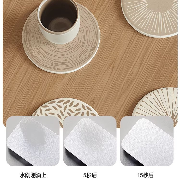 Cocina de barro de diatomeas japonesa almohadilla de taza dura almohadilla de mesa aislante térmico almohadilla de mesa absorción de agua a prueba de calor silencioso viento almohadilla de taza de café seca rápida