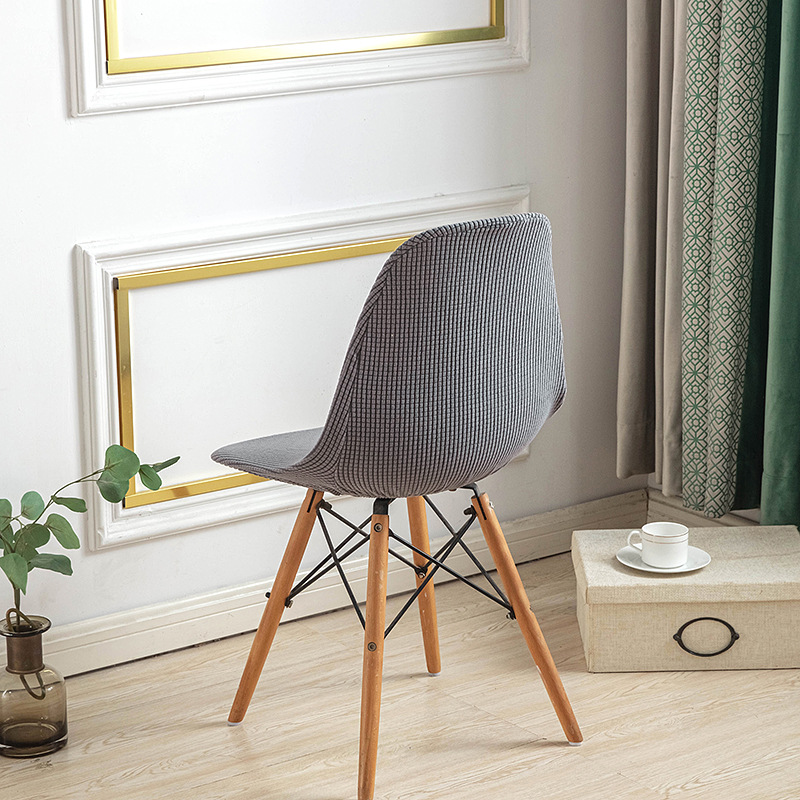 Amazon Kalın Mısır Kadifesi Eames Kabuk Sandalye Kılıfı Toz Geçirmez Aşınmaya Dayanıklı Granül Polar Kavisli Kulüp Sandalye Kılıfı