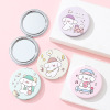 Folding double-sided handheld cute small mirror for elementary school students