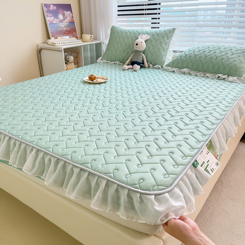 Summer silk mat, set, sheet, 3 piece set, washable