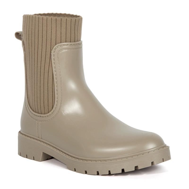 2023 Женская обувь от дождя с вертикальным узором Flying Weaver внутри и снаружи, двойная непромокаемая обувь, водонепроницаемая Нескользящая модная универсальная непромокаемая обувь для взрослых