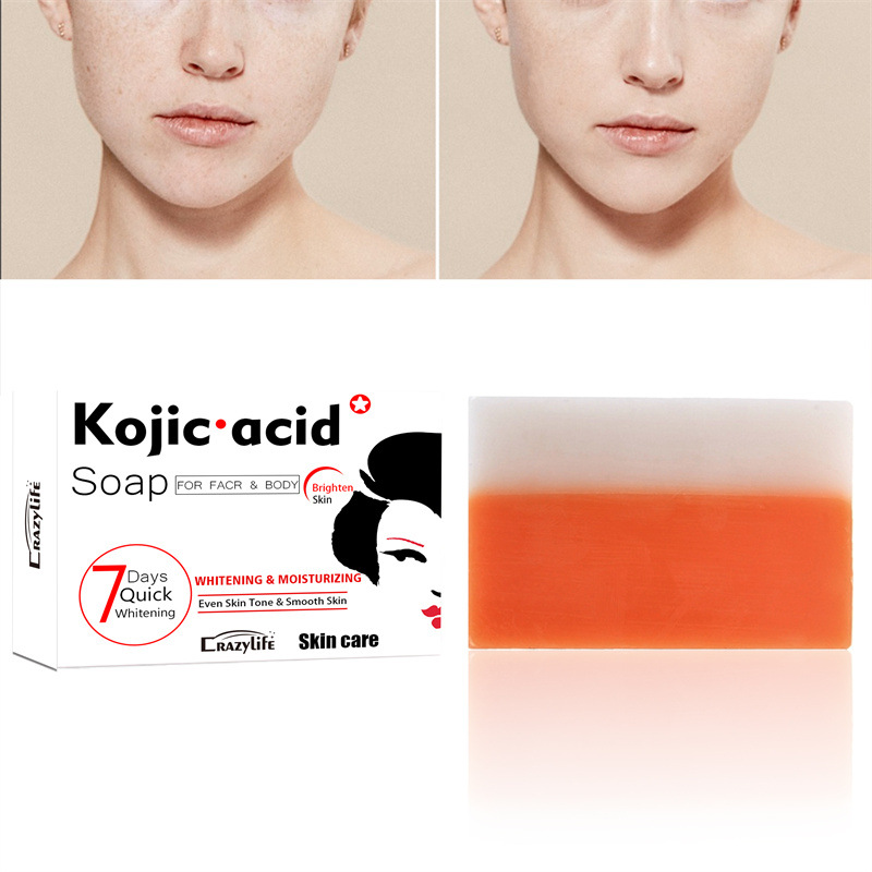 Crazylife Bicolor Kojic Acid Skin, Refreshes and Moisturizes the Face, Handmade Soap, Bathing Soap_voghion.com
