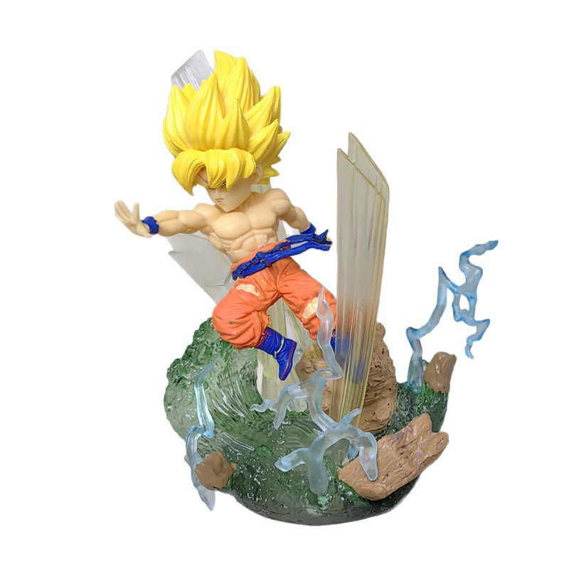 Siete Dragon Ball G5 serie Q edición Frissa Goku Vegeta decoración hecha a mano modelo de chasis adornos
