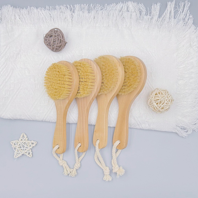 Cepillo personalizado, cepillo explosivo transfronterizo, cerdas de cerdo, cepillo de baño de sisal, cabello suave, cepillo de baño diario para el hogar, artefacto de baño