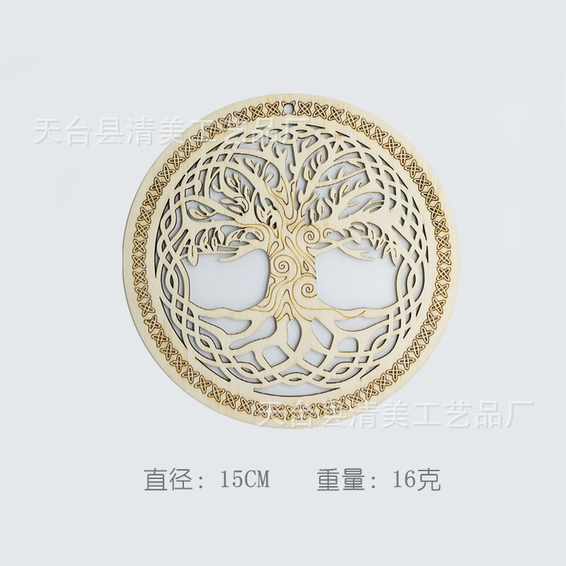 Posavasos de té de madera, adornos de madera, almohadillas de aislamiento térmico anti-escaldado, almohadillas para platos, decoración hueca creativa para el hogar