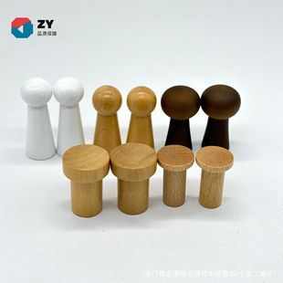 Manufacturer Supplies Solid Wood Small Hooks, Wall Hooks, Wooden Hooks Behind Doors, Round Entrance Coat and Hat Items, Wooden Hooks