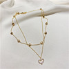 Necklace, chain for key bag , Japanese and Korean, diamond encrusted, internet celebrity, simple and elegant design