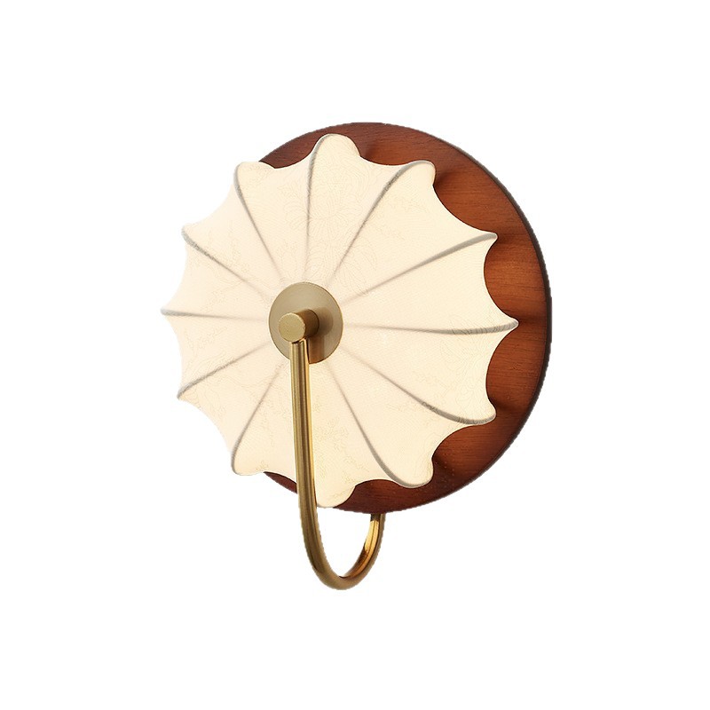 Lámpara de pared de estilo antiguo, lámpara de noche de dormitorio, tela de estilo retro Nanyang, sofá de sala de estar, pasillo, lámpara de pared de fondo