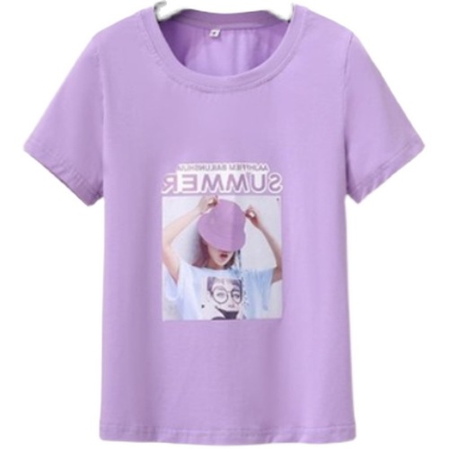 Women's Summer 2024 New Model Petite Charming Stylish Youthful Two-Piece Work Short Shorts and T-Shirt Set