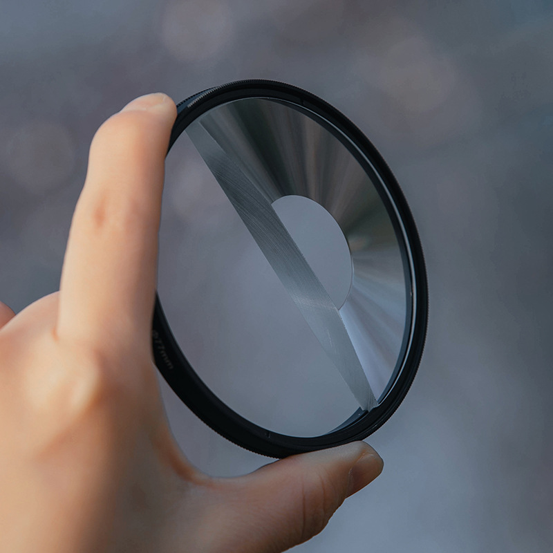 Transfronteriza nueva fotografía accesorios Half Moon vortex halo efecto especial SLR micro sola cámara efecto especial filtro 77mm82mm
