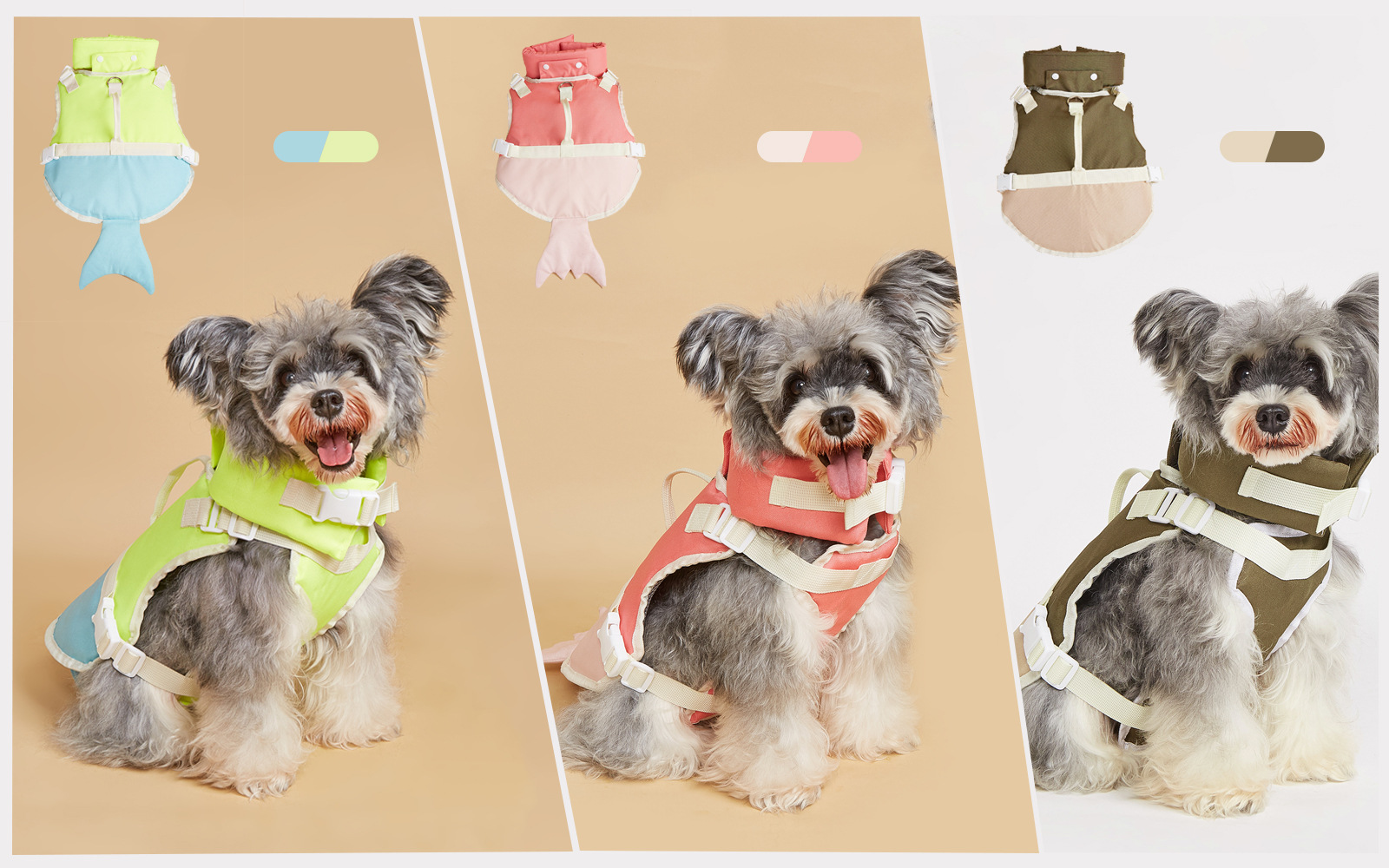 Dog Life Jacket with Detachable Collar