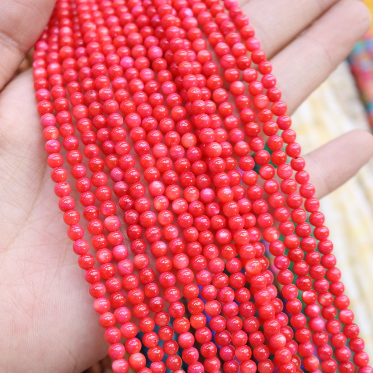 Conchas de agua dulce naturales cuentas mixtas de color 4mm color monocromático bolas perlas sueltas diy joyería accesorios joyería al por mayor image 7