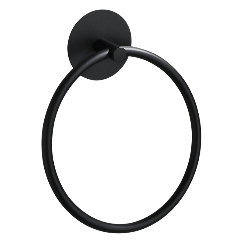 Cross-Border Americano negro baño Baño Punch-libre de acero inoxidable toalla anillo de toalla
