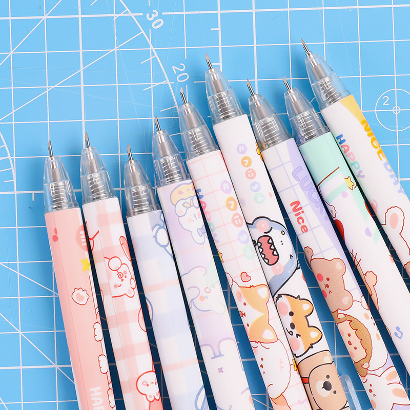 Temporada escolar prensa mano cuenta talla cuchillo pluma chica corazón lindo papel hecho a mano corte cuchillo pequeña herramienta en forma de pluma pequeña cabeza de cuchillo pequeño