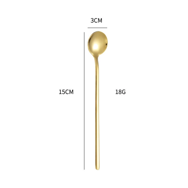 410-15 small round spoon golden color